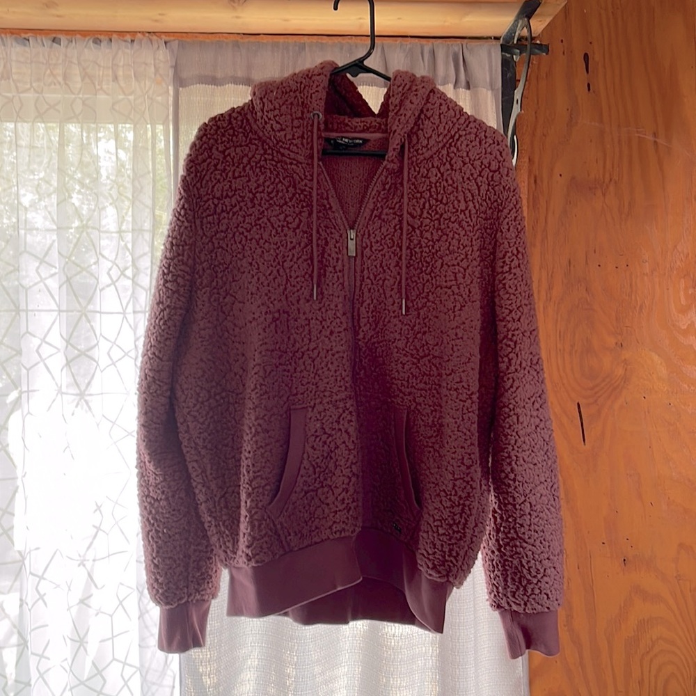Faux fur fuzzy hooded jacket